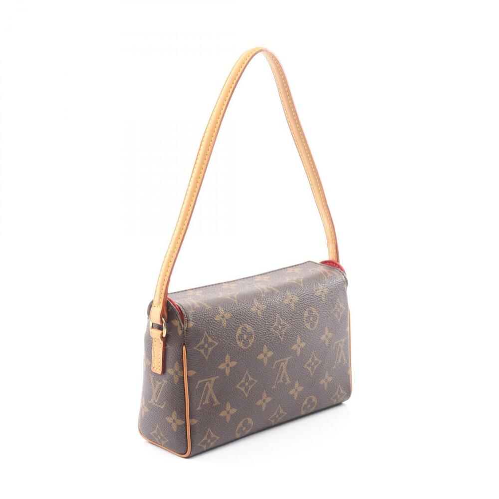 Louis Vuitton Recital Monogram Handbag Canvas Leather Brown
